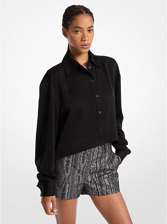 Michael Kors Michael Kors Satin Cropped Shirt