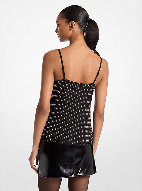 Michael Kors Rhinestone Georgette Camisole Tank Top
