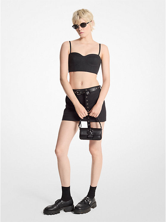 Michael Kors Stretch Wool Blend Bustier Top