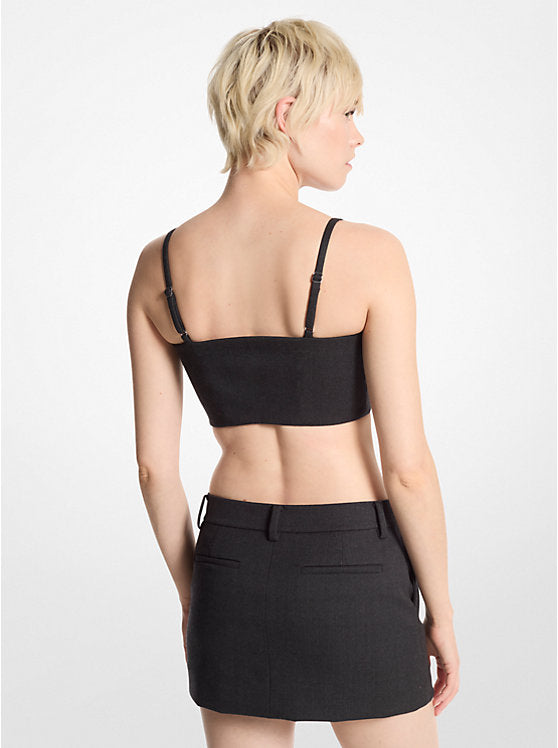 Michael Kors Stretch Wool Blend Bustier Top