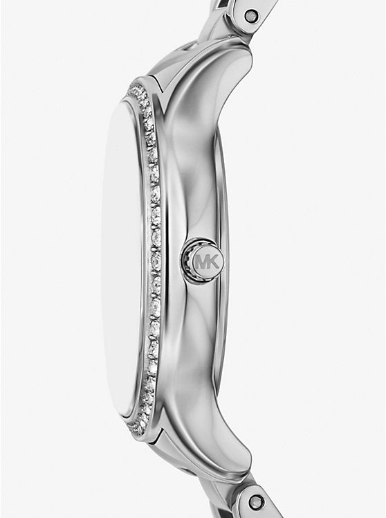 Michael Kors Mini Sage Pavé Silver-Tone Watch