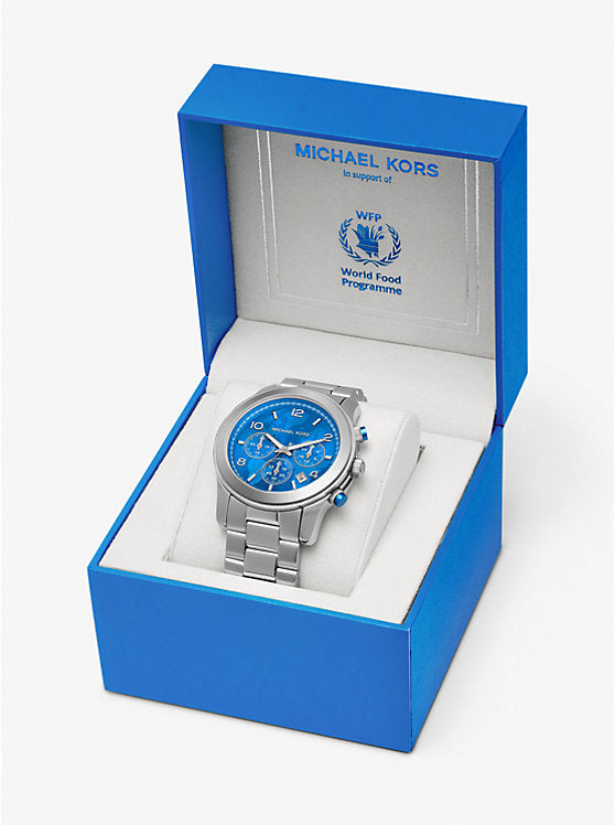 Michael Kors Watch Hunger Stop Oversized Runway Silver-Tone Watch