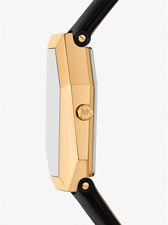 Michael Kors Suri Gold-Tone and Leather Watch