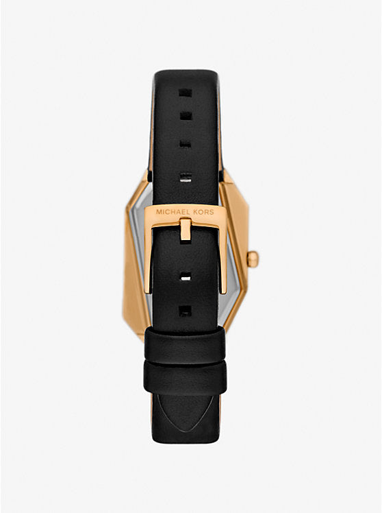 Michael Kors Suri Gold-Tone and Leather Watch