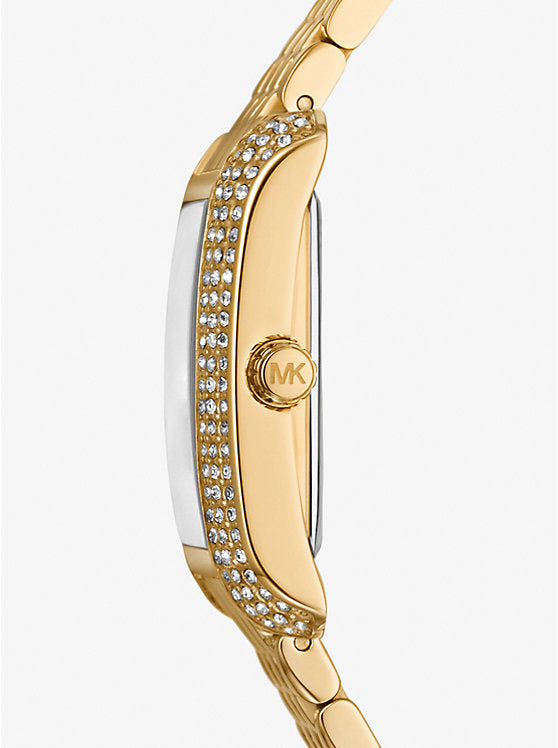 Michael Kors Petite Emery Pavé Gold-Tone Watch