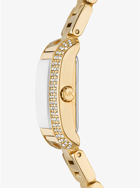 Michael Kors Mini Emery Pavé Gold-Tone Watch