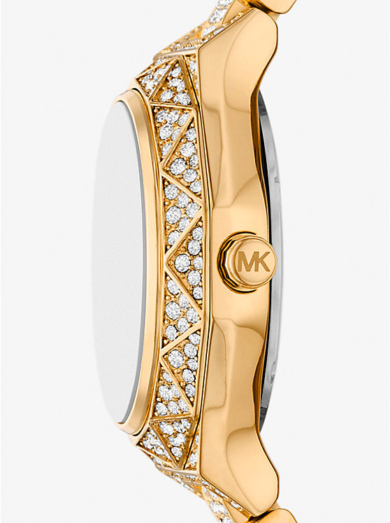 Michael Kors Mini Raquel Pavé Gold-Tone Watch