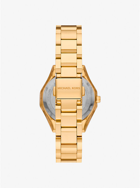 Michael Kors Mini Raquel Pavé Gold-Tone Watch
