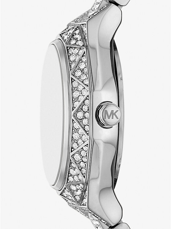Michael Kors Mini Raquel Pavé Silver-Tone Watch