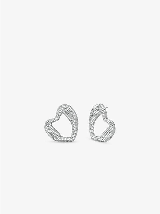 Michael Kors Precious Metal-Plated Brass Pavé Stud Earrings
