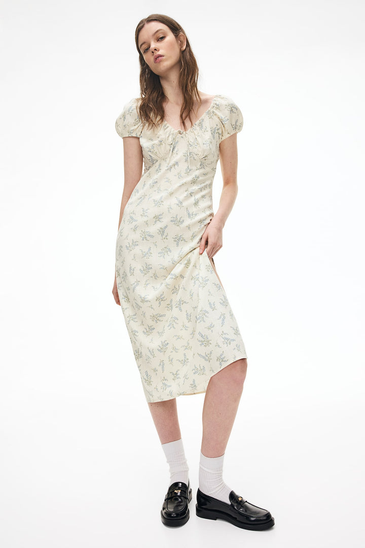 H&M Tie-Detail Maxi Dress