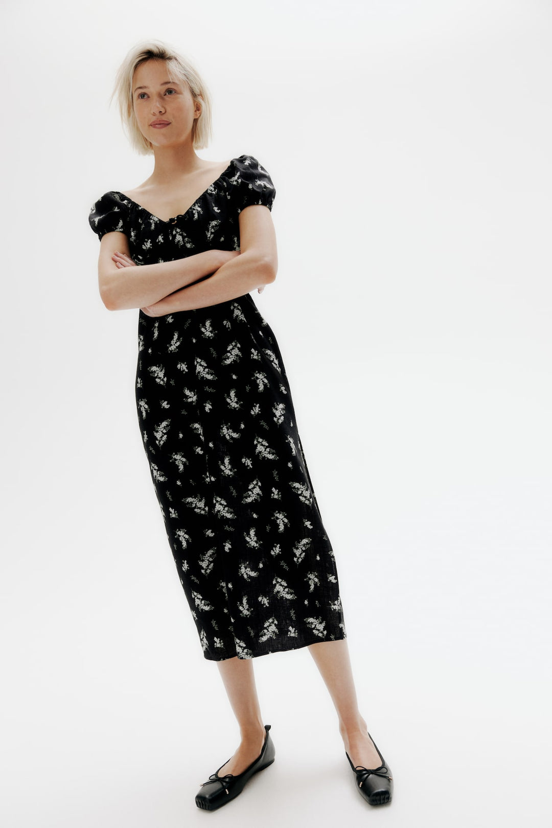 H&M Tie-Detail Maxi Dress