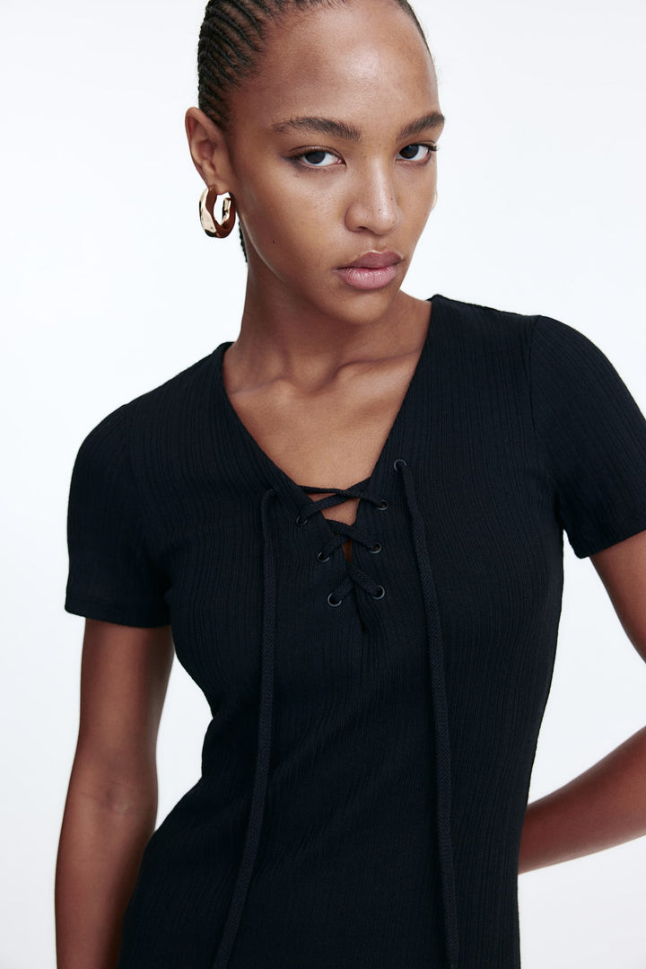 H&M Lacing-Detail Bodycon Dress
