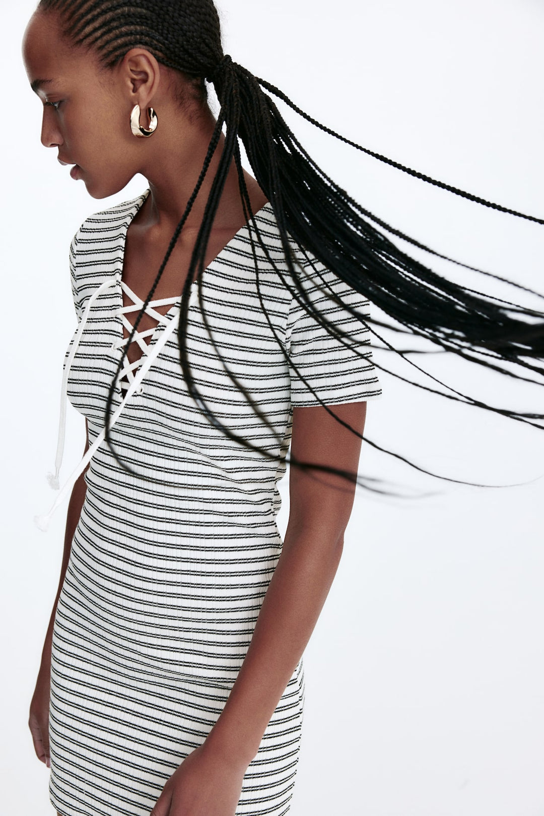 H&M Lacing-Detail Bodycon Dress