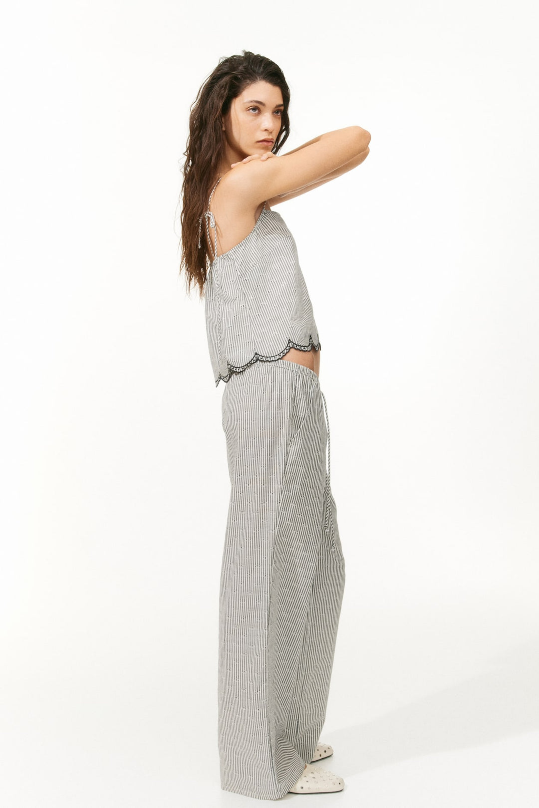 H&M Straight-Leg Drawstring Pants