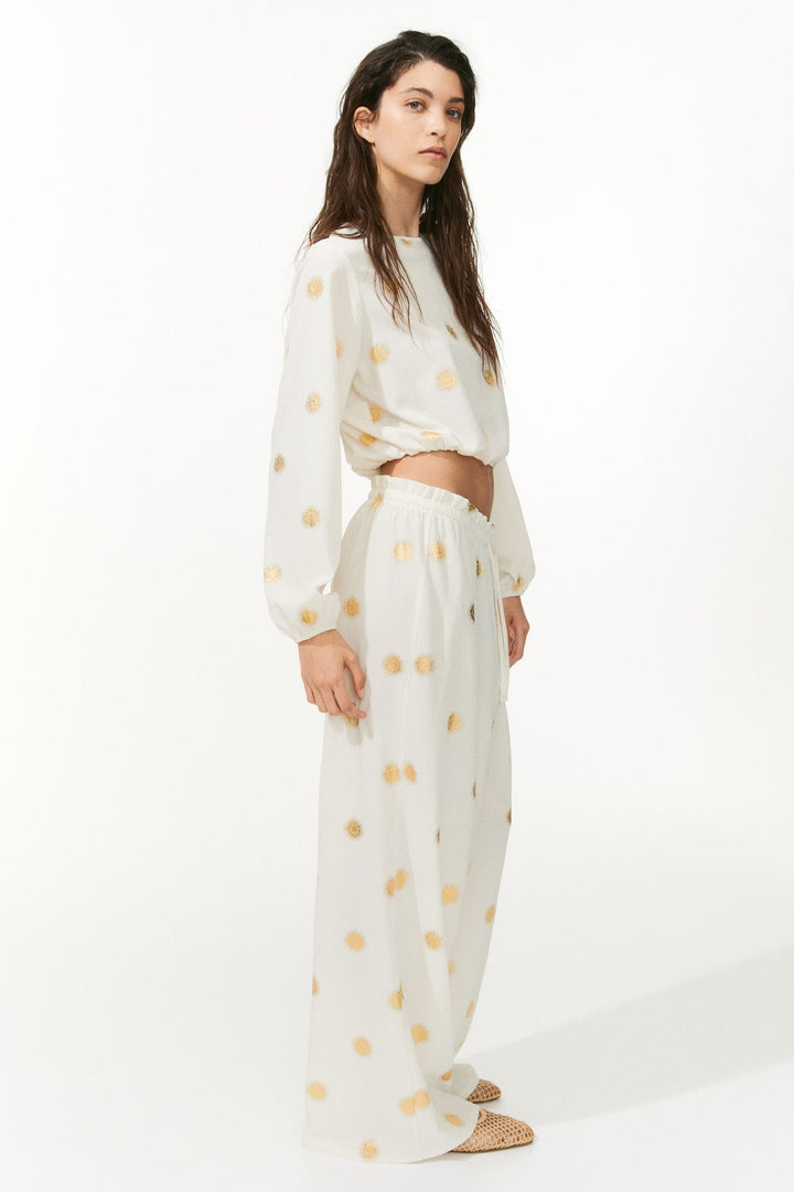 H&M Crinkled Jersey Drawstring Pants