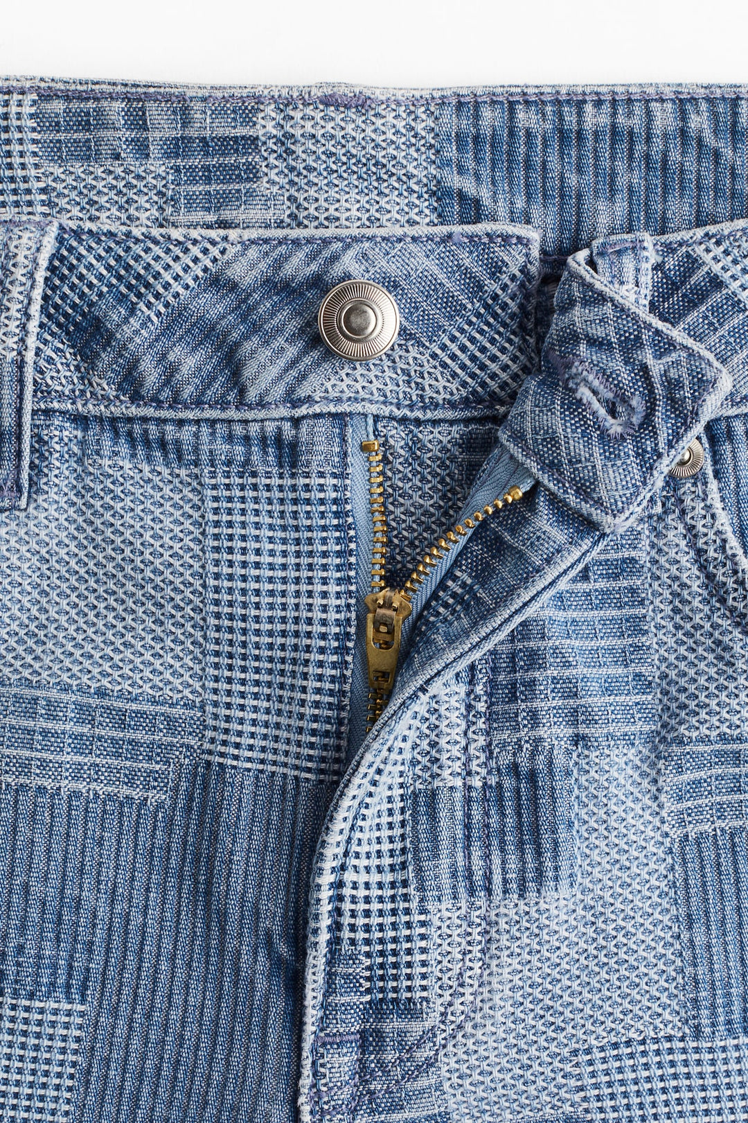 H&M Patchwork-Look Denim Shorts