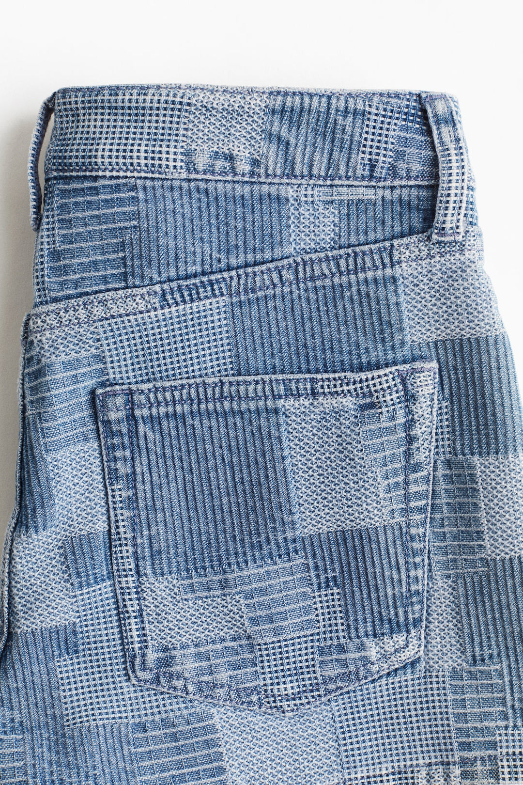 H&M Patchwork-Look Denim Shorts