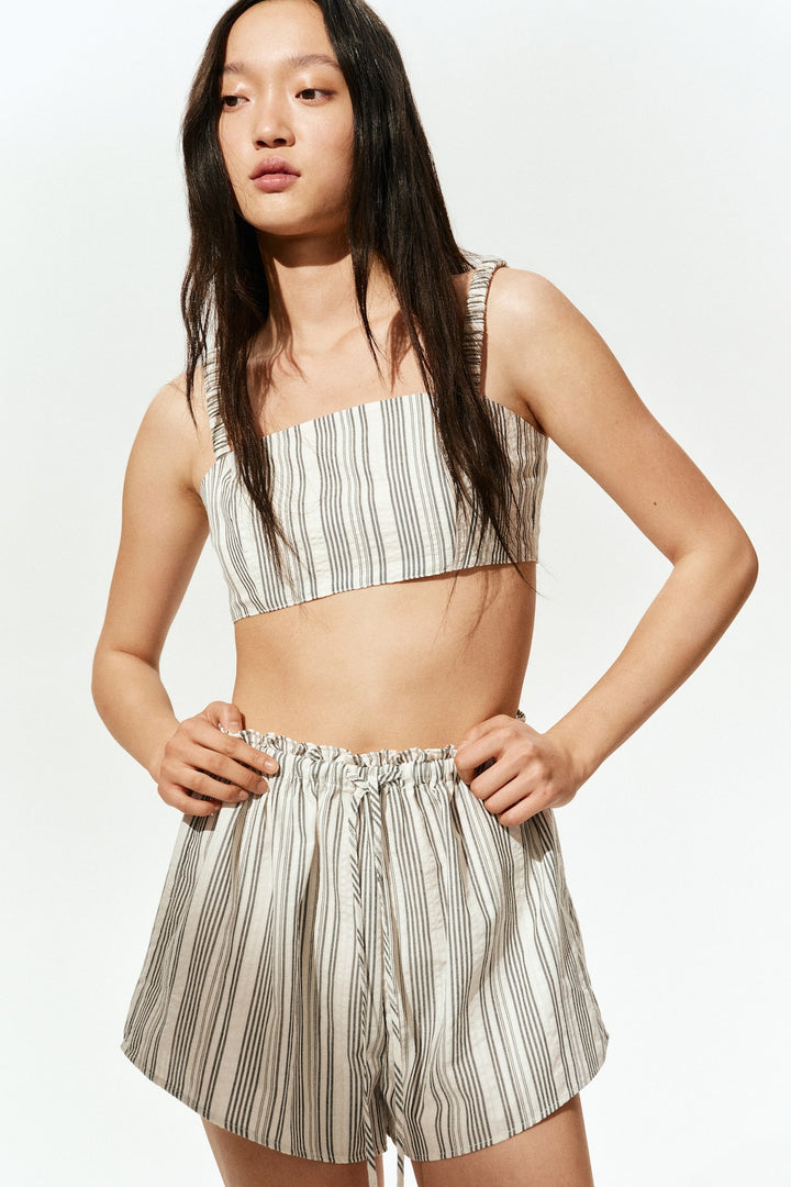 H&M High-Waist Drawstring Shorts