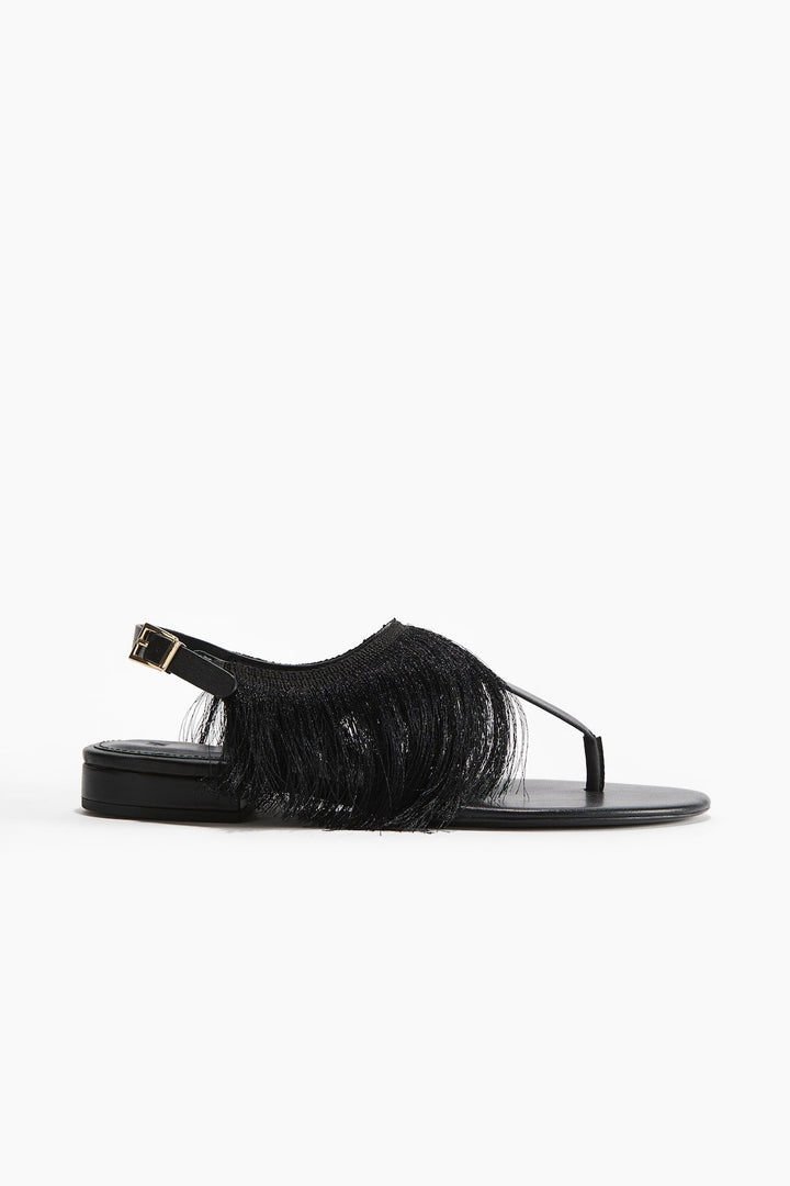 H&M Fringe-Trimmed Sandals
