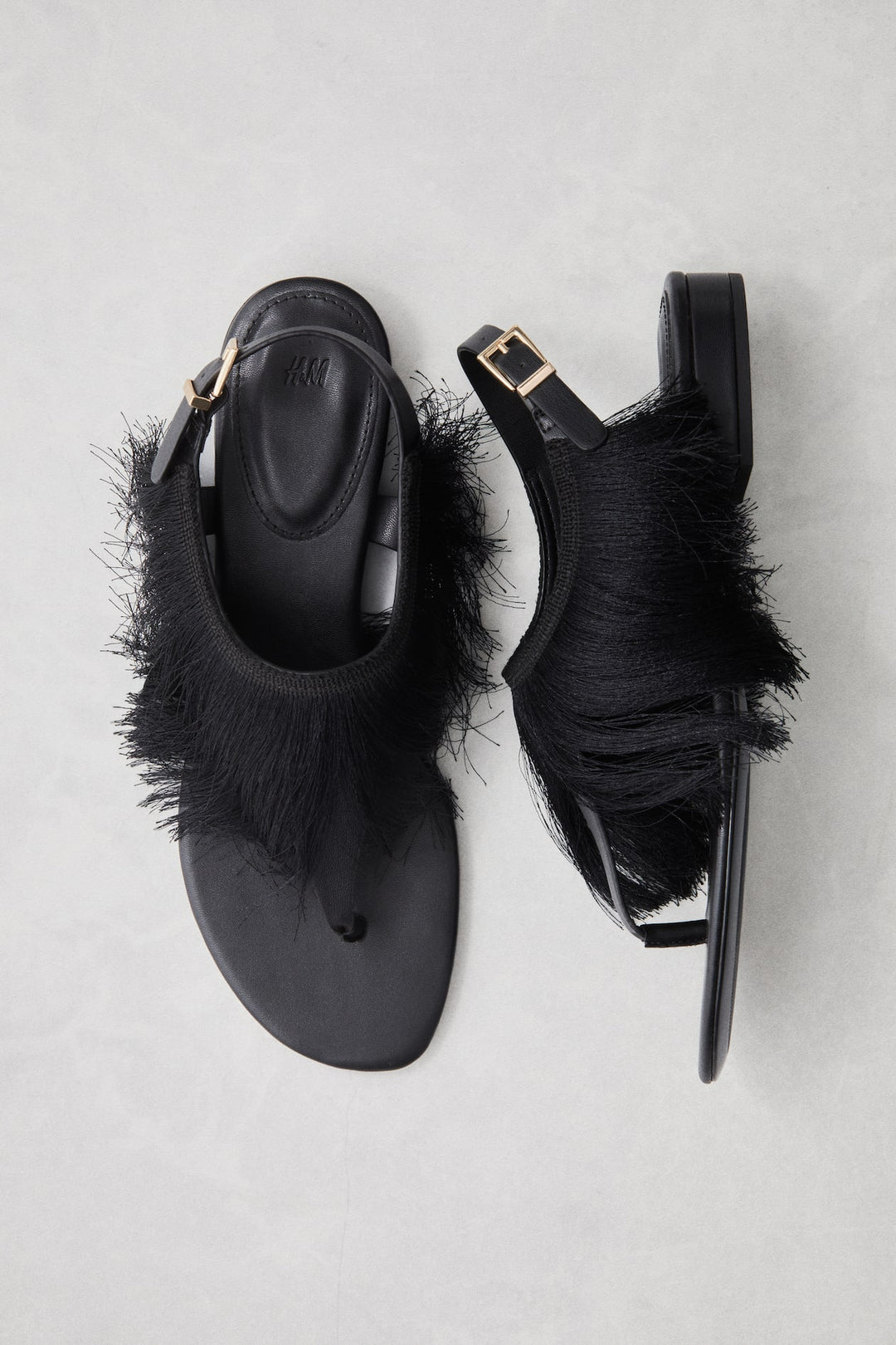 H&M Fringe-Trimmed Sandals