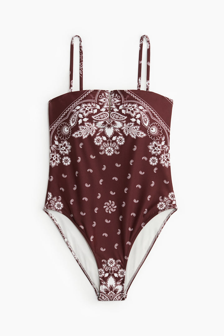 H&M Padded-Cup High-Leg Swimsuit