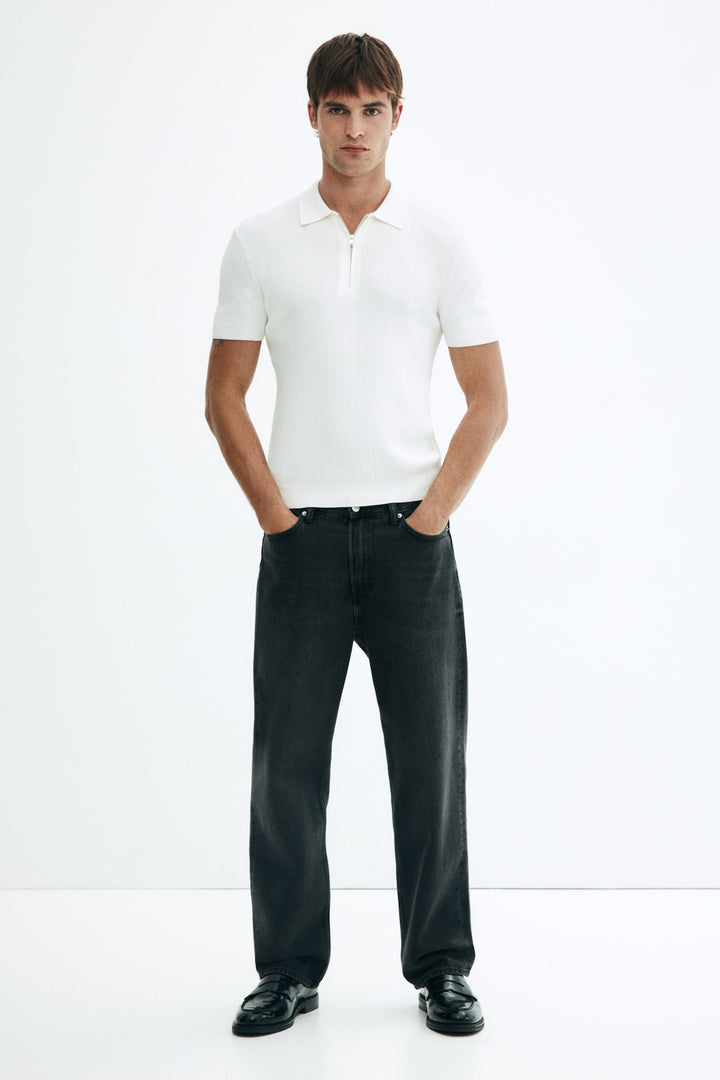 H&M Slim Fit Zip-top polo shirt