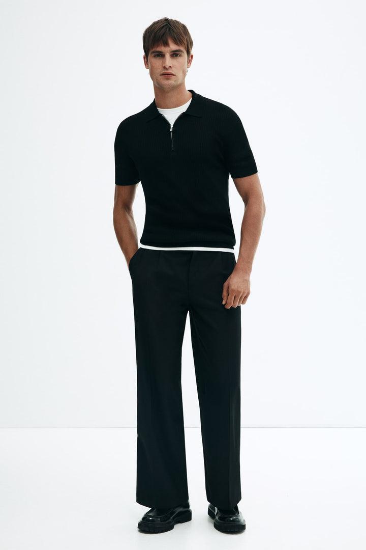 H&M Slim Fit Zip-top polo shirt