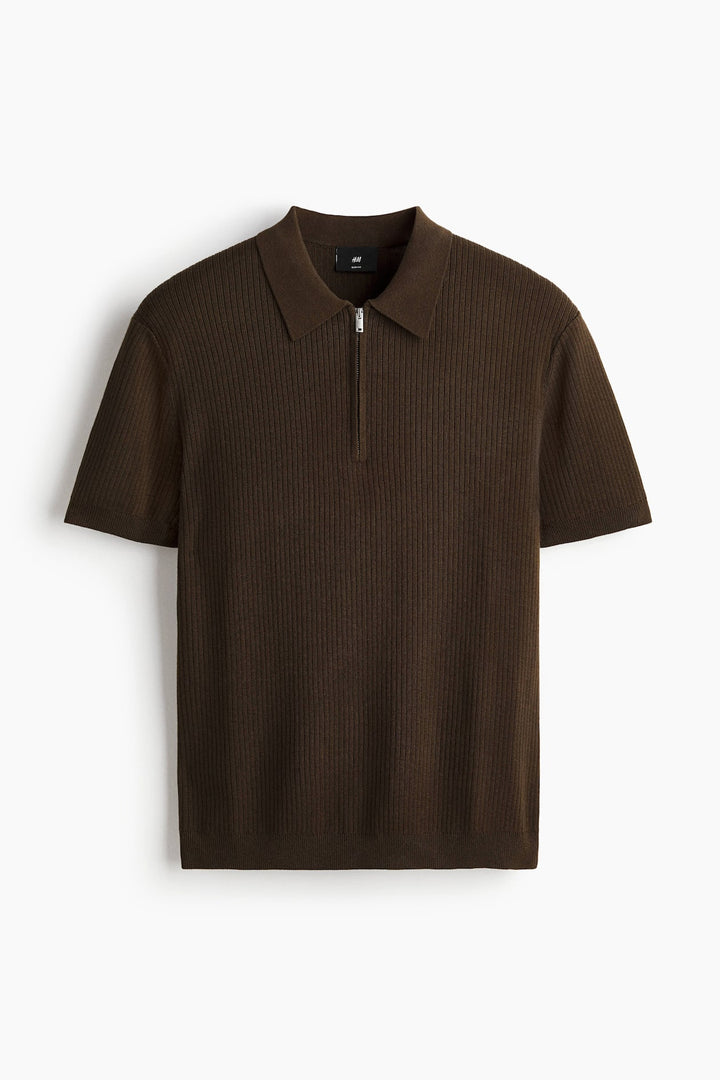 H&M Slim Fit Zip-top polo shirt