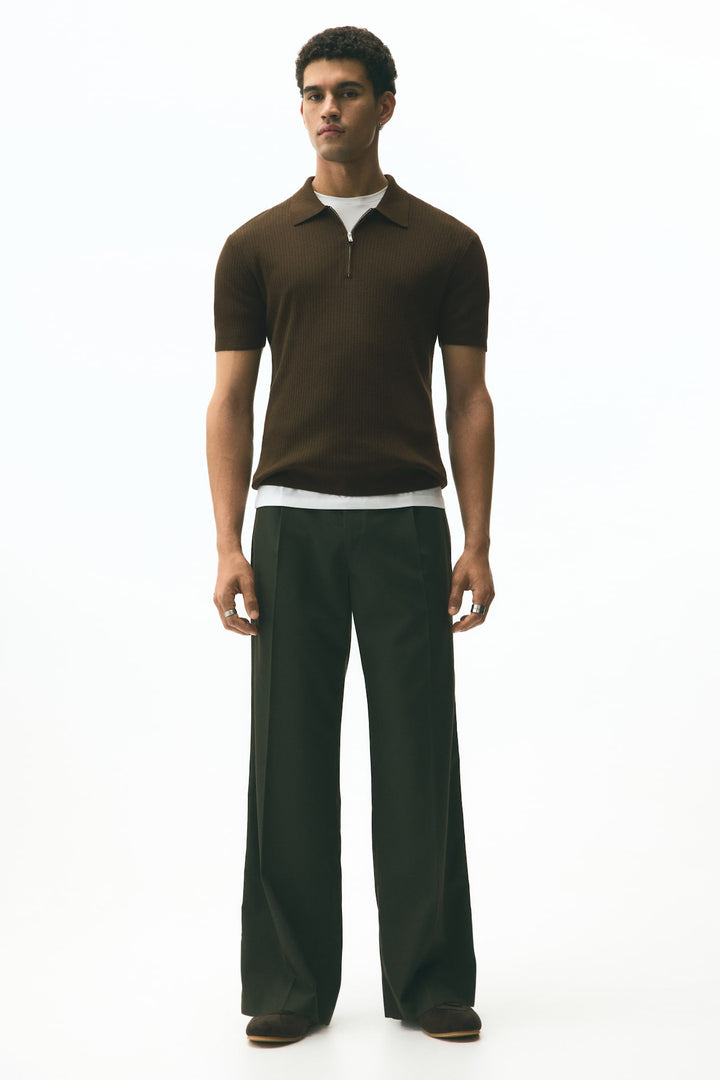 H&M Slim Fit Zip-top polo shirt