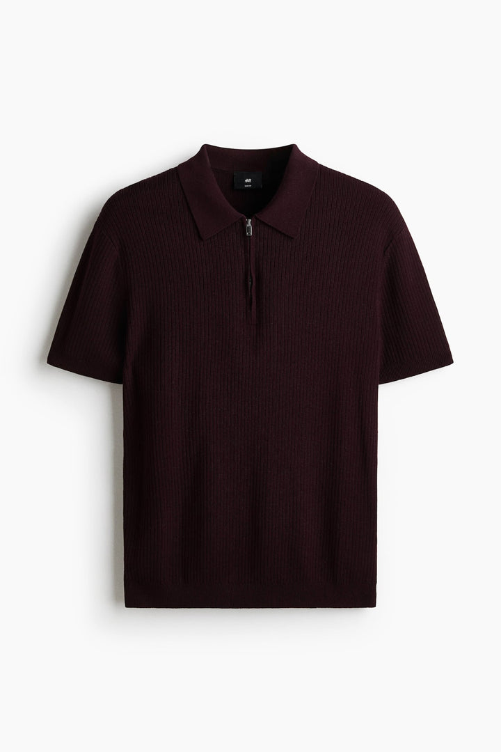 H&M Slim Fit Zip-top polo shirt