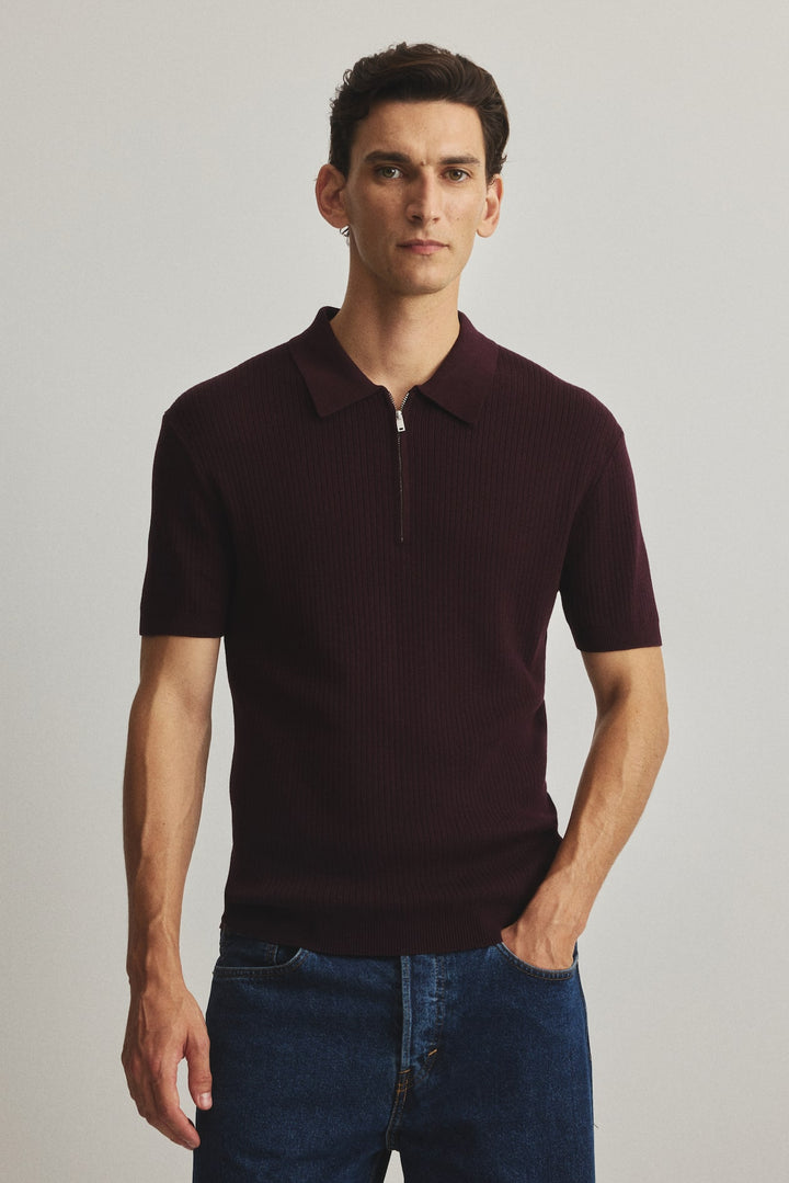 H&M Slim Fit Zip-top polo shirt