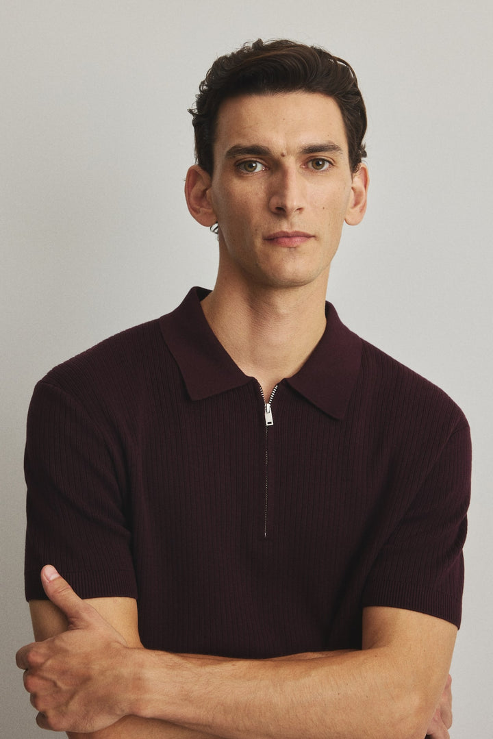 H&M Slim Fit Zip-top polo shirt