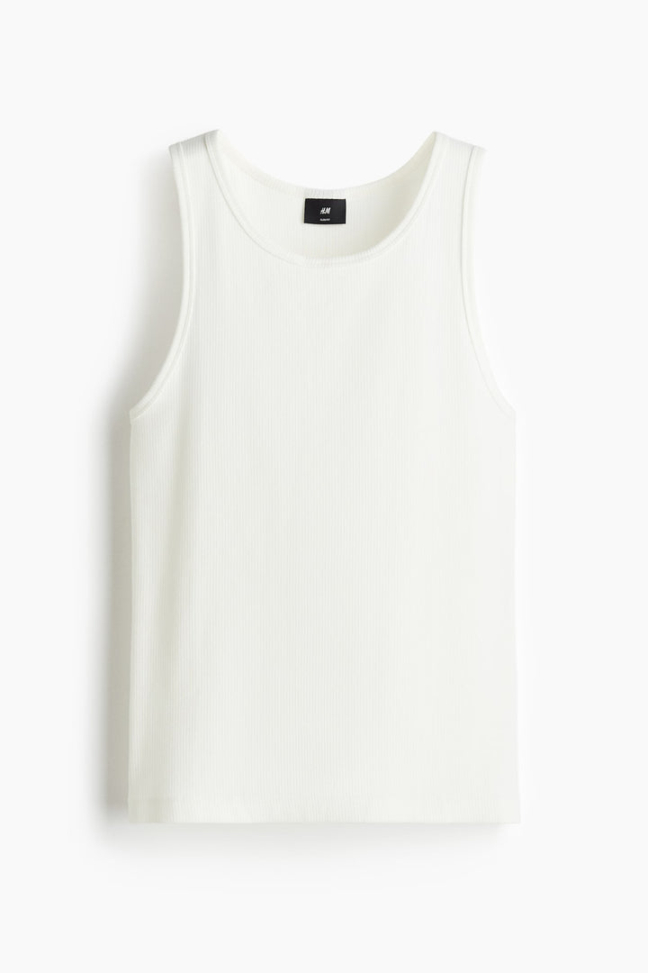 H&M Slim-Fit Ribbed Tank Top