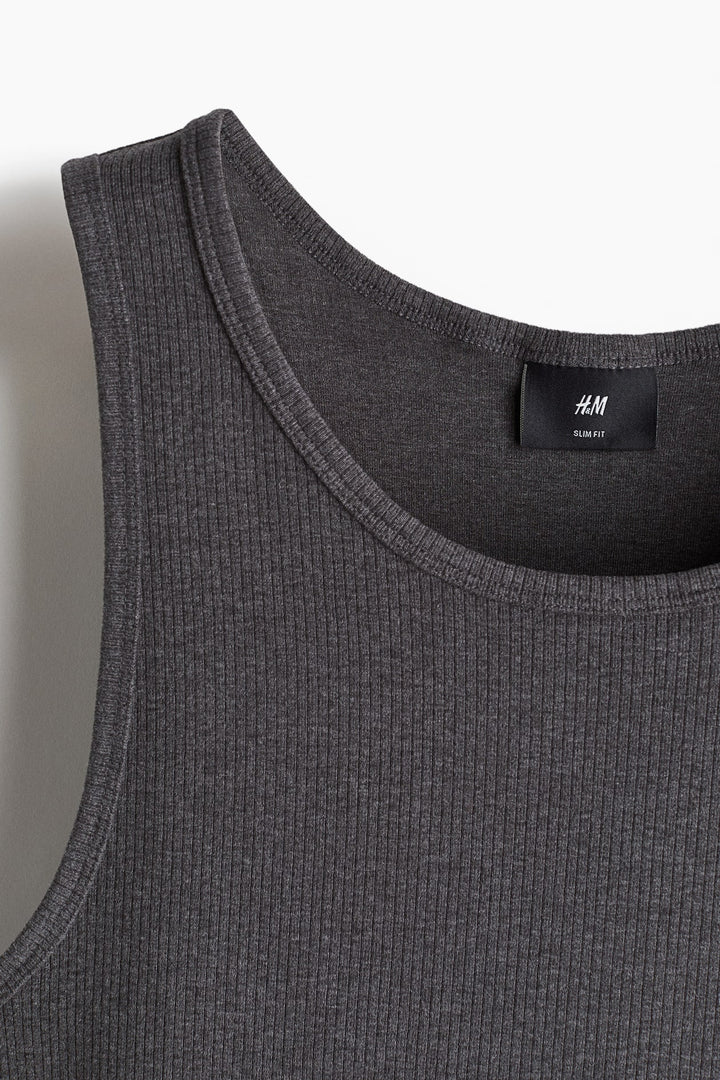 H&M Slim-Fit Ribbed Tank Top