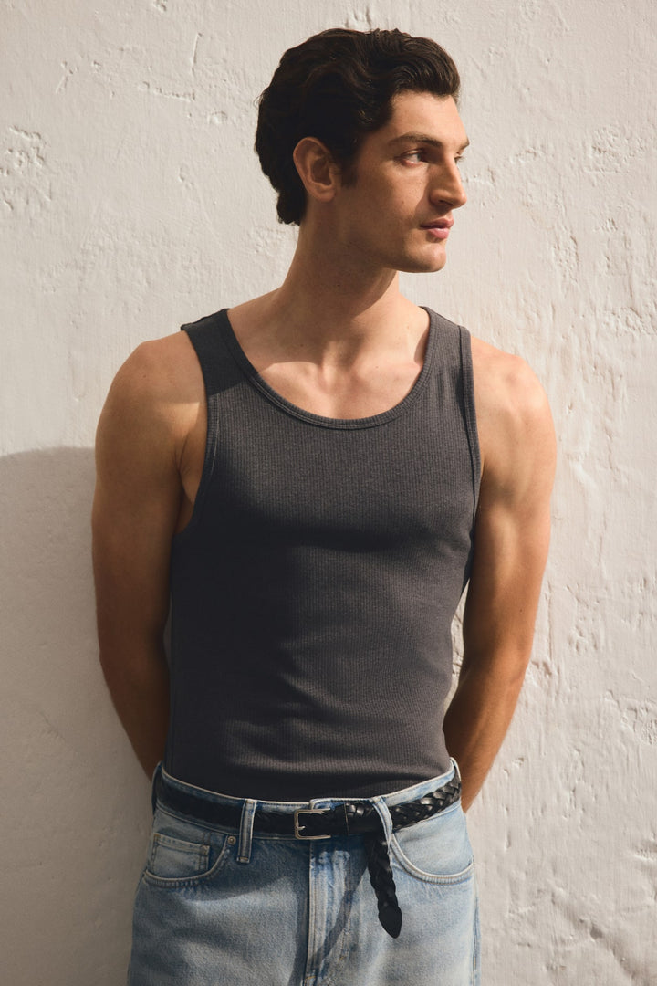 H&M Slim-Fit Ribbed Tank Top