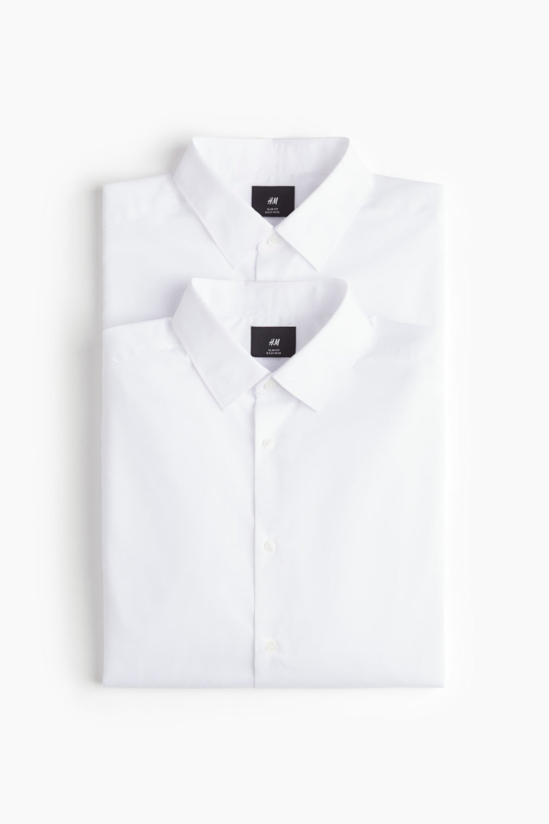 H&M 2-Pack Slim-Fit Easy-Iron Shirts