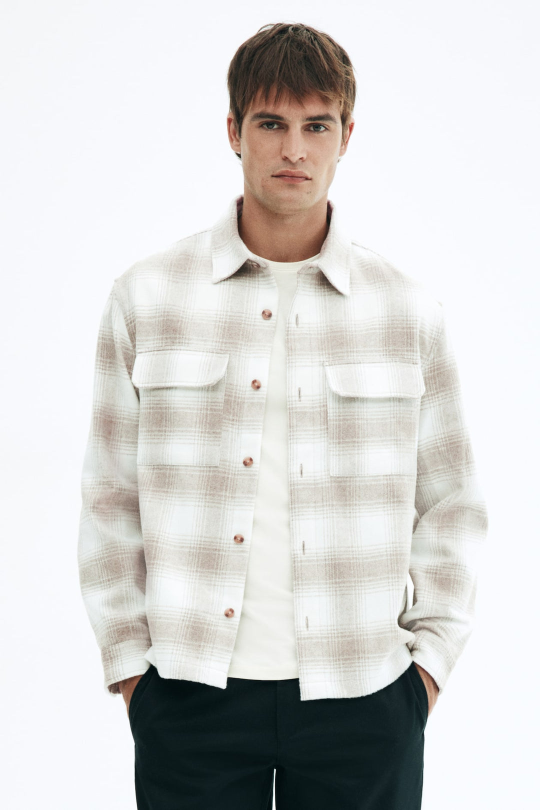 H&M Regular-Fit Flannel Overshirt
