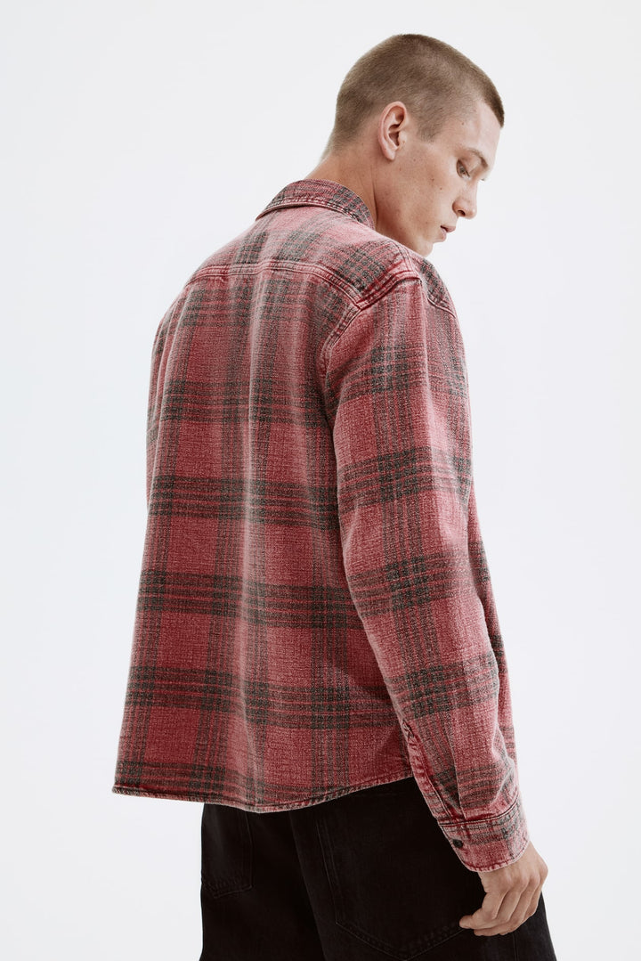 H&M Loose-Fit Washed Flannel Shirt