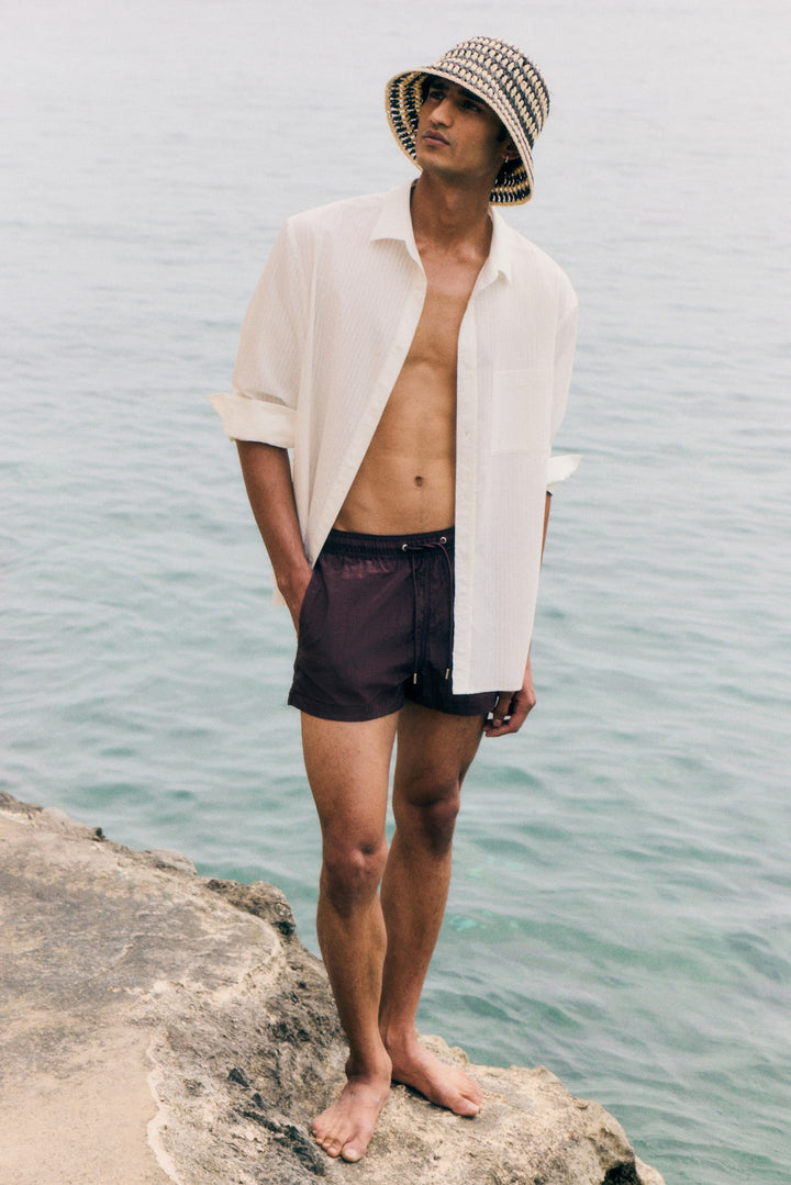 H&M Crinkled Nylon Swim Shorts