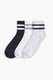 White/gray melange/navy blue