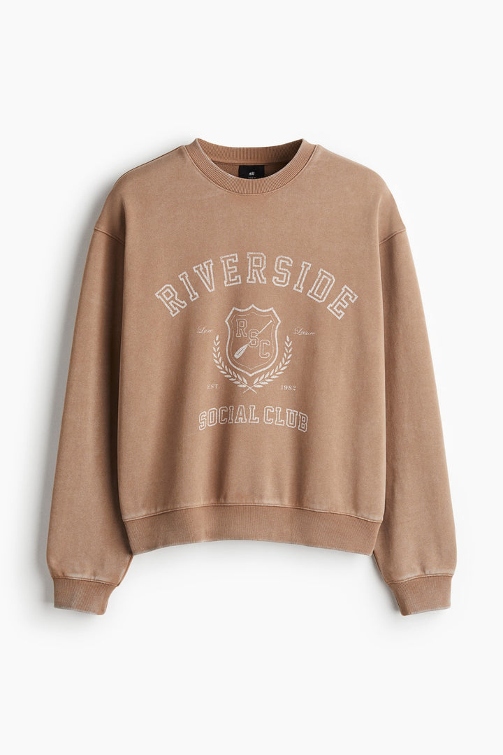 H&M Loose-Fit Printed Sweatshirt