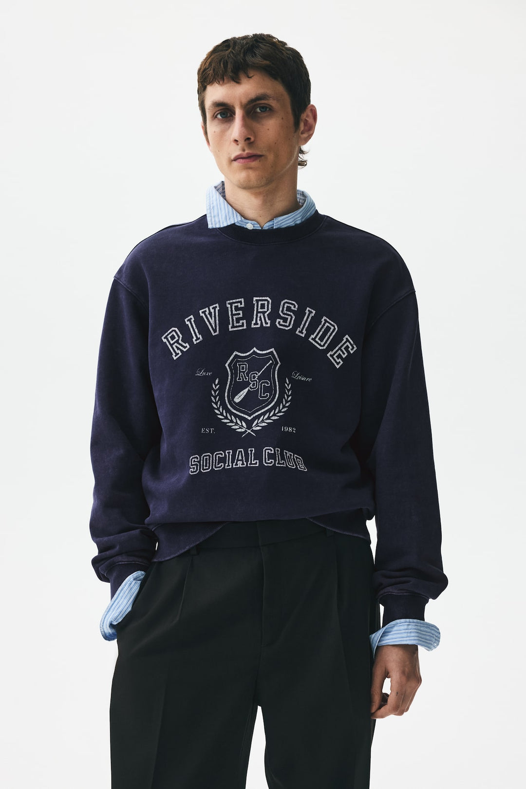 H&M Loose-Fit Printed Sweatshirt