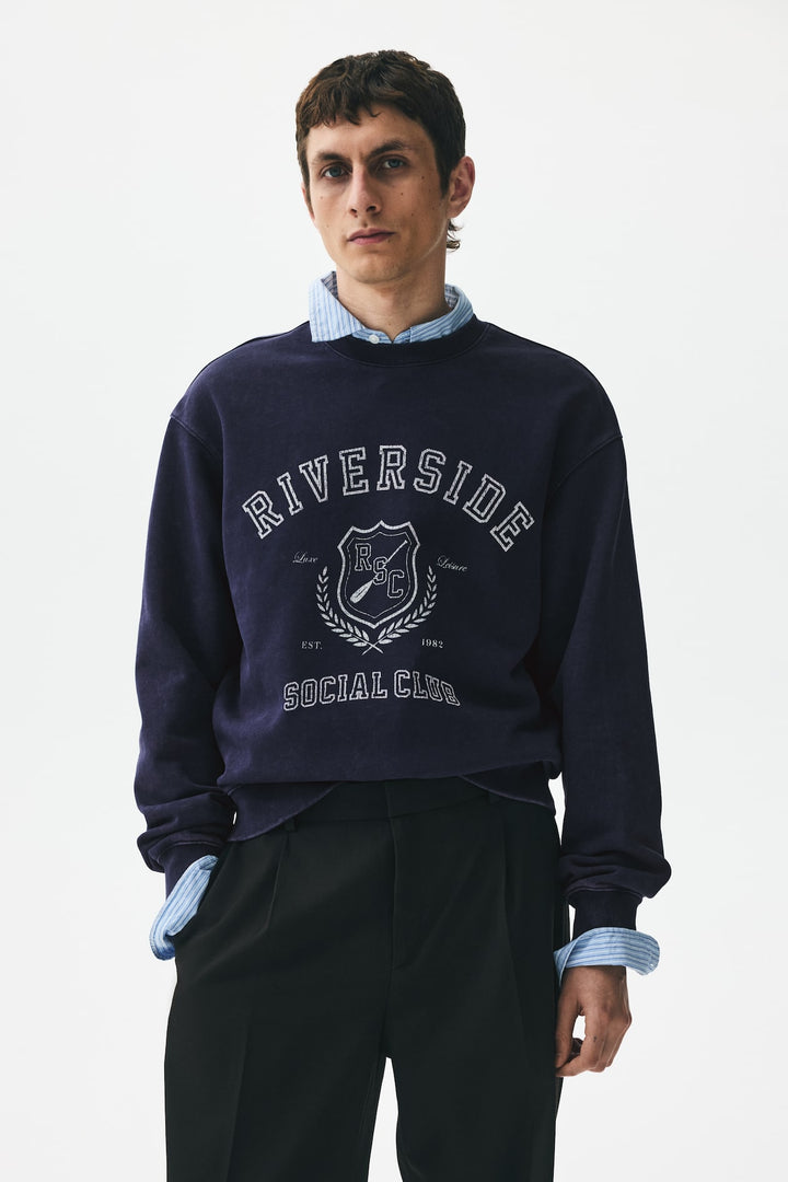 H&M Loose-Fit Printed Sweatshirt