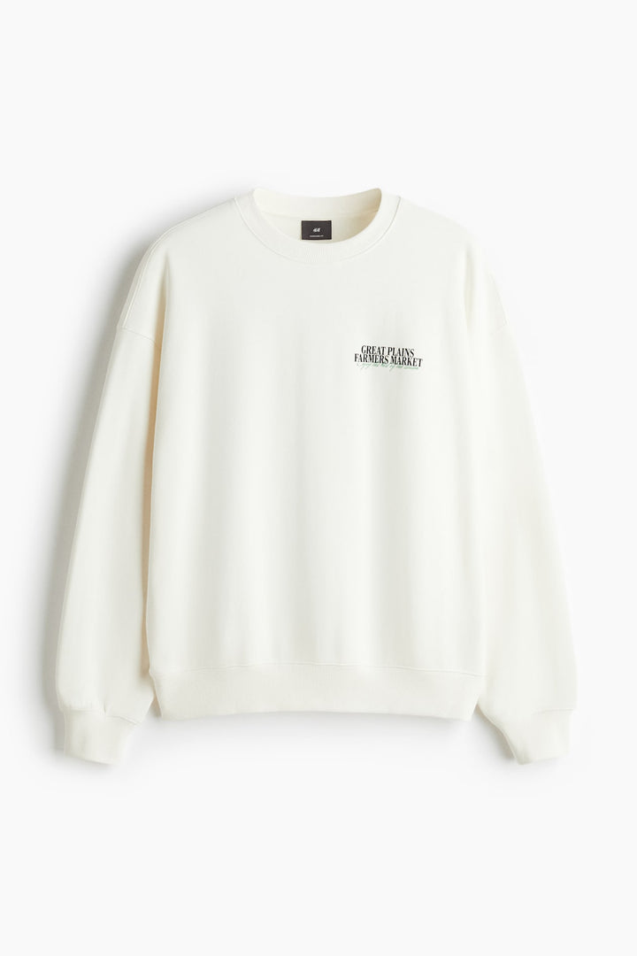 H&M Oversized Fit Printed Sweatshirt
