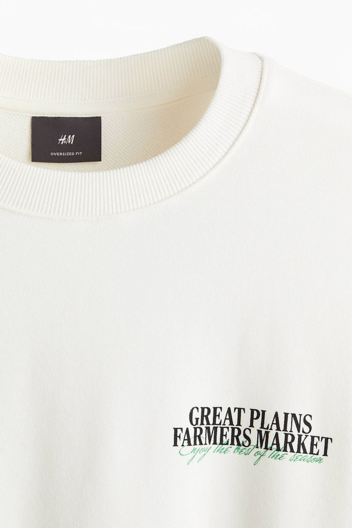 H&M Oversized Fit Printed Sweatshirt
