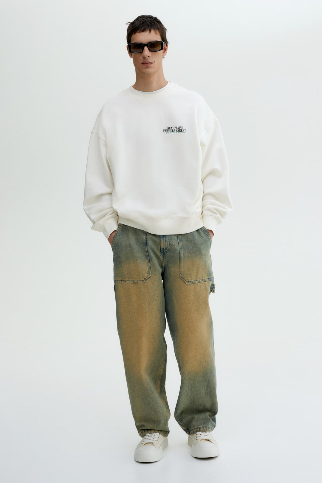 H&M Oversized Fit Printed Sweatshirt