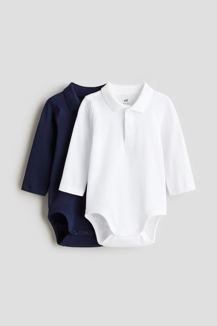H&M 2-Pack Bodysuits with Collar