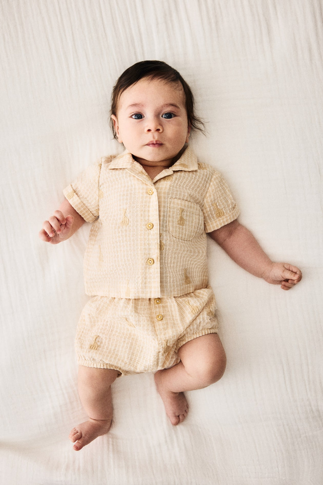H&M x Sophie la girafe 2-Piece Cotton Seersucker Set