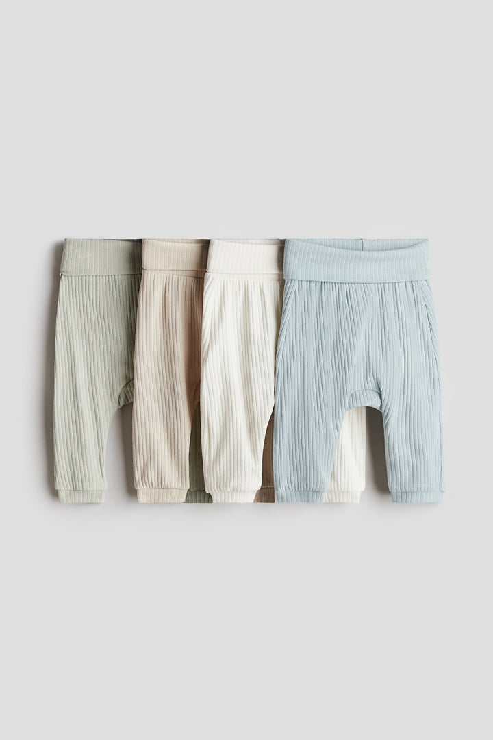 H&M 4-pack Ribbed Cotton Pants